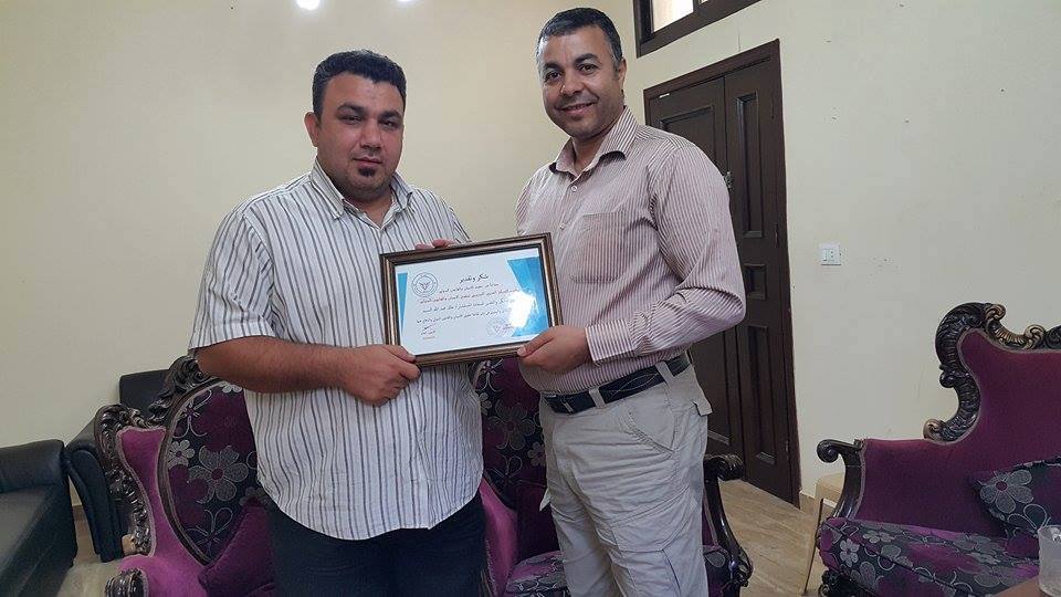 المركز العربي الأوروبي لحقوق الانسان يمنح المستشار خالد السيد شهادة شكر وتقدير